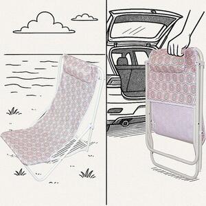 Leżak plażowy PROBEACH 1073835 Niebiesko-pomarańczowy