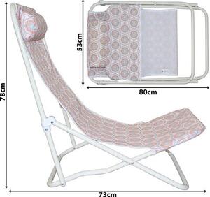 Leżak plażowy PROBEACH 1073835 Niebiesko-pomarańczowy