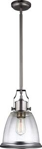 Elstead Feiss FE-HOBSON-P-M-SN - Żyrandol na drążku HOBSON 1xE27/60W/230V srebrny ED0632