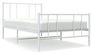 Białe metalowe łózko pojedyncze 80x200 cm - Privex