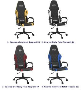 Czarno-złoty fotel gamingowy - Trapani 3X