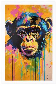 Plakat małpa z imitacją Plakatu