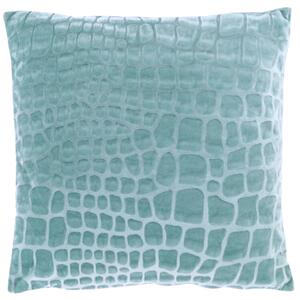 Aksamitna poduszka dekoracyjna NANOU 45x45 cm niebieska