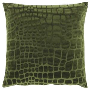 Aksamitna poduszka dekoracyjna NANOU 45x45 cm, zielona