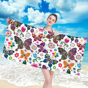 Ręcznik plażowy SUMMER VIBE, biały