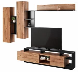 Meblościanka dąb craft złoty + antracyt N3-P31