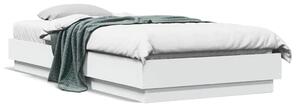 Białe łóżko z podświetleniem LED 90x200 - Surlei