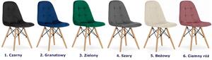 Beżowe krzesło pikowane welurowe - Zipro 3X