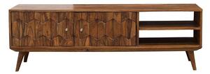 Komoda RTV / Szafka pod telewizor Retro PU Brown 145 x 47 x 35
