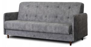 Sofa z FunkcjÄ Spania TIVOLI Wersalka RozkÅadana Dwuosobowa Szara Welurowa