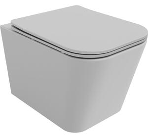 Mexen Teo miska wc Rimless z deską wolnoopadającą slim, duroplast, szara jasna mat - 30854061