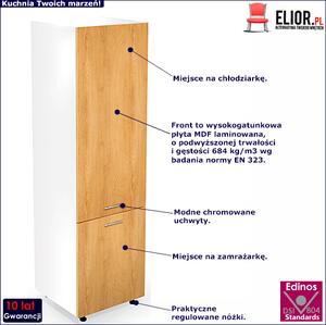 Kuchenna szafka do zabudowy lodówki dąb miodowy decor C8-S11