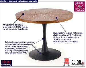 Okrągły industrialny stół z 3 krzesłami W1-L99