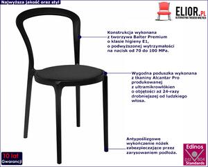 Czarne krzesło do jadalni i salonu - Samora