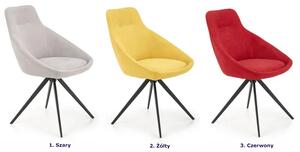 Szare tapicerowane tkaniną krzesło - Bondi
