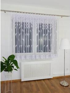 Firana gotowa z markizety z biaÅym haftem 400x160cm