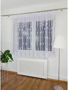 Firana gotowa z markizety z biaÅym haftem 400x160cm