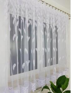 Firana gotowa z markizety z biaÅym haftem 400x160cm