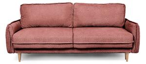 Czerwona rozkładana sofa z materiału bouclé 215 cm Patti – Bonami Selection