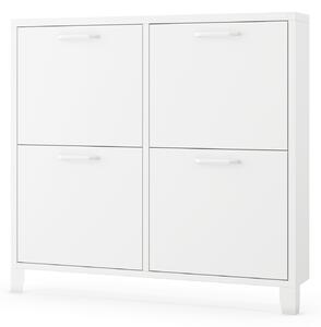 Szafka na buty metalowa wąska biała SHIRLEY 960 x 900 x 170 mm
