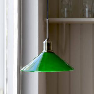 Markslöjd Lampa żyrandol Vela, zielony/stary mosiądz, szkło/żelazo Ø 25 cm wtyczka