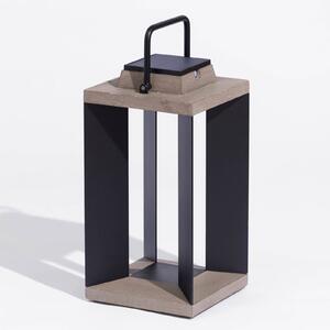 Les Jardins Latarnia solarna Teckalu, aluminium/czarny, 45,5cm