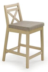 Krzesło Barowe Borys Dąb Sonoma, drewniany hoker