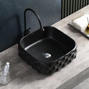 Umywalka nablatowa HYDROSAN PEARL-MTB-400 Prostokątny Czarny mat