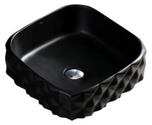 Umywalka nablatowa HYDROSAN PEARL-MTB-400 Prostokątny Czarny mat