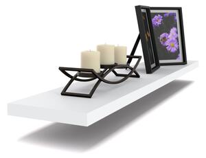 Półka Wisząca STIVMEBLE Ścienna 80 cm na książki zdjęcia 80x15x1,8 cm Biały Mat