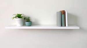Półka Wisząca STIVMEBLE Ścienna 80 cm na książki zdjęcia 80x15x1,8 cm Biały Mat