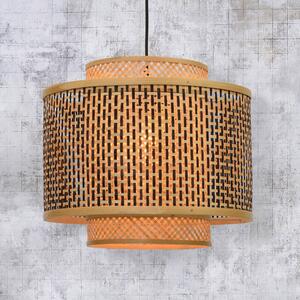 Good & Mojo Lampa wisząca Bhutan, możliwość ściemniania, jasne drewno, salon / jadalnia, bambus, design