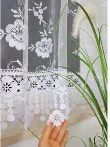 Firana z markizety i ozdobnej gipiury 300x150cm