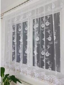 Firana z markizety i ozdobnej gipiury 300x150cm