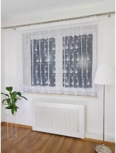 Firana z markizety i ozdobnej gipiury 300x150cm