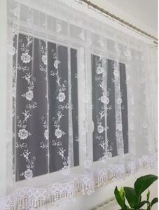 Firana z markizety i ozdobnej gipiury 300x150cm