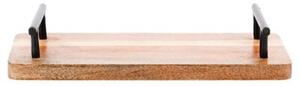 Taca do serwowania drewniana z uchwytami 30x15,5 cm