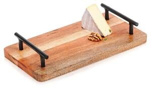 Taca do serwowania drewniana z uchwytami 30x15,5 cm