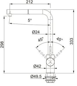 Bateria kuchenna stojÄ ca FRANKE Sirius L Side Pull-out z wyciÄ ganÄ wylewkÄ Chrom 115.0668.280