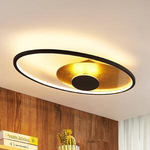 Lampa sufitowa LED Feival Lindby, możliwość ściemniania, brązowy / rdzawy, salon / jadalnia, metal, nowoczesny