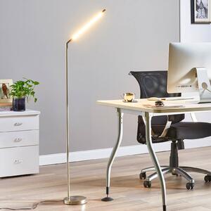 Lampa stojąca LED Jabbo Lindby, aluminiowy / szary / cynkowy, biuro, metal, nowoczesny