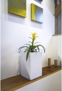 Flower Lover Doniczka samonawadniająca Cubico Stone biały, 27 x 42 cm