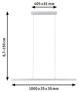 Paulmann Lento wisząca 43W chrom dim CCT Bluetooth