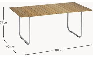 Ręcznie wykonany stół ogrodowy z drewna tekowego Prato, różne rozmiary