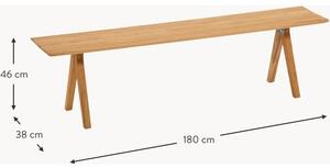 Ręcznie wykonana ławka ogrodowa z drewna tekowego Loft, różne rozmiary