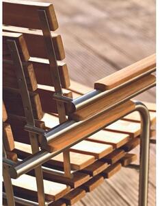 Ręcznie wykonane krzesło ogrodowe z drewna tekowego Prato