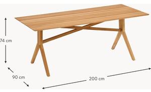 Ręcznie wykonany stół ogrodowy z drewna tekowego Loft, różne rozmiary