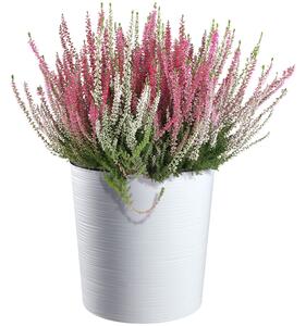Eko doniczka na kwiaty z wkładem 30 cm, biała