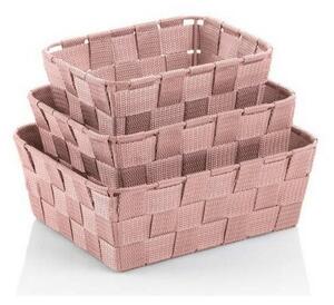 Kela 3-częściowy zestaw koszyków do przechowywania Alvaro, różowy