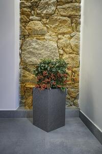 Flower Lover Doniczka samonawadniająca Cubico Stone szary, 27 x 42 cm